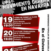 Jornadas sobre el movimiento obrero en Navarra